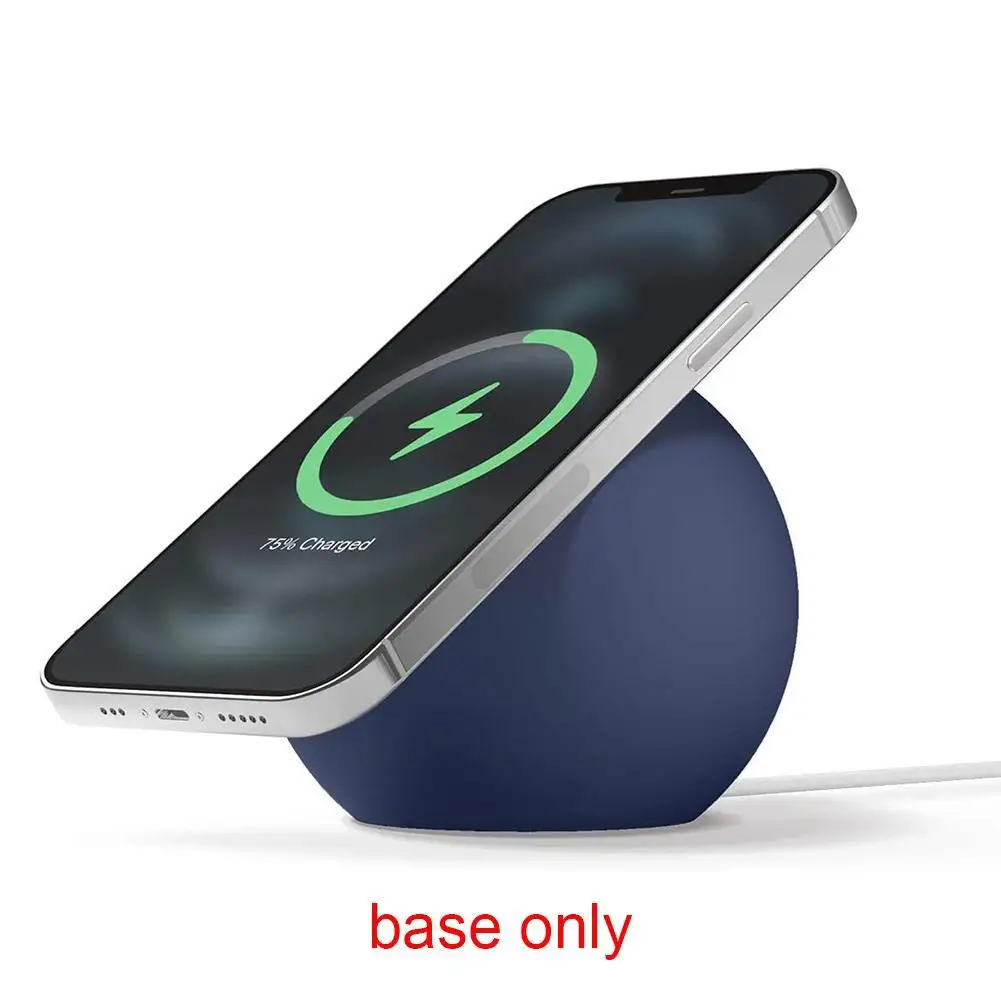 

Mobile Phone Wireless Charging Stand Charger Holder Mount Max For IPhone Magnetic 12 USB Support Stand Silicone Desktop Pro D7G8