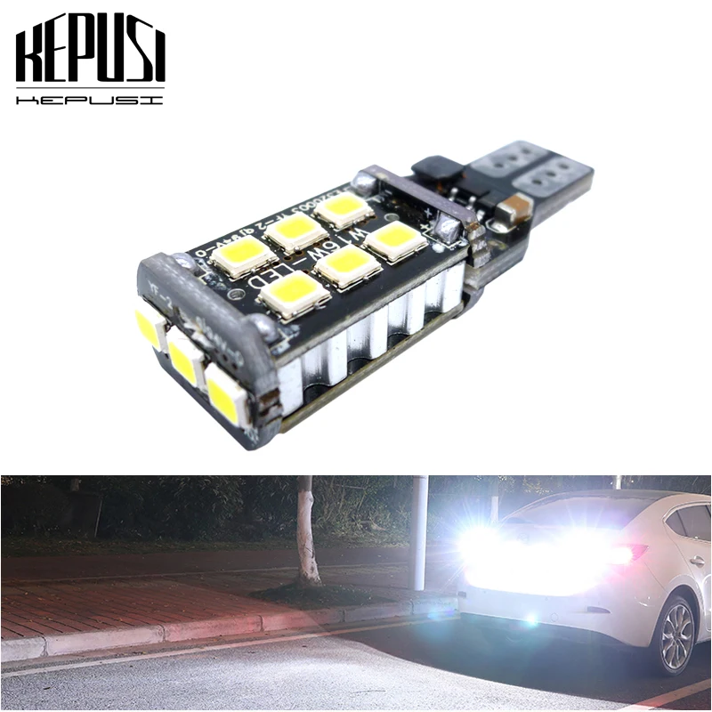 Сверхъяркая Светодиодная лампа CANBUS T15 W16W 2835 15SMD для резервного копирования