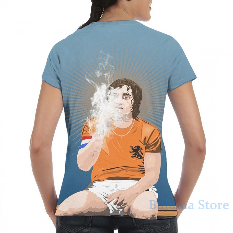 Футболка Мужская/женская с принтом Johan Cruyff тенниска из Нидерландов модная майка