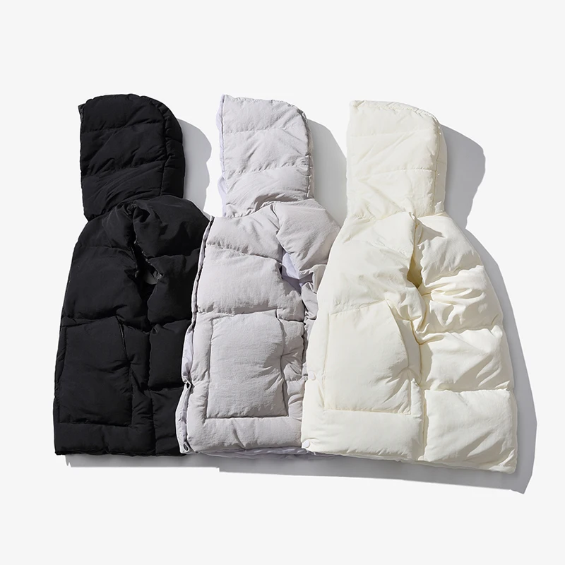 2021 New Spring Autumn Sleeveless Jacket for Men Fashion Warm Hooded Male Winter Vest Light Plus Size Mens Work Vests Waistcoat