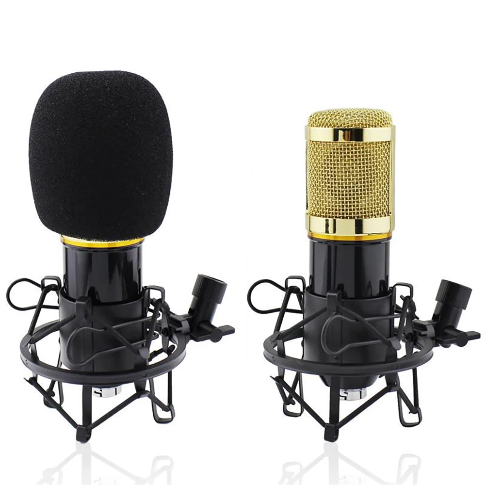 Профессиональный BM-800 конденсаторный микрофон Золотое кольцо комплект караоке