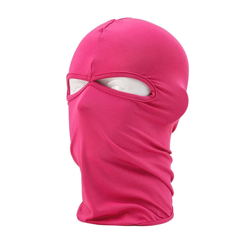 Балаклава с двумя отверстиями шелковая шапка закрывающая все лицо маска