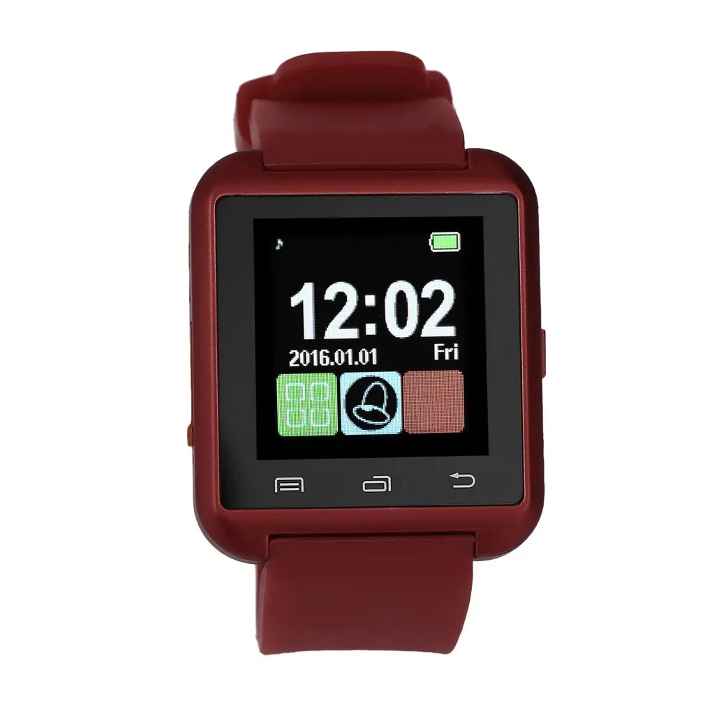 Черный белый красный сталь + силиконовые спортивные Смарт наручные часы телефон