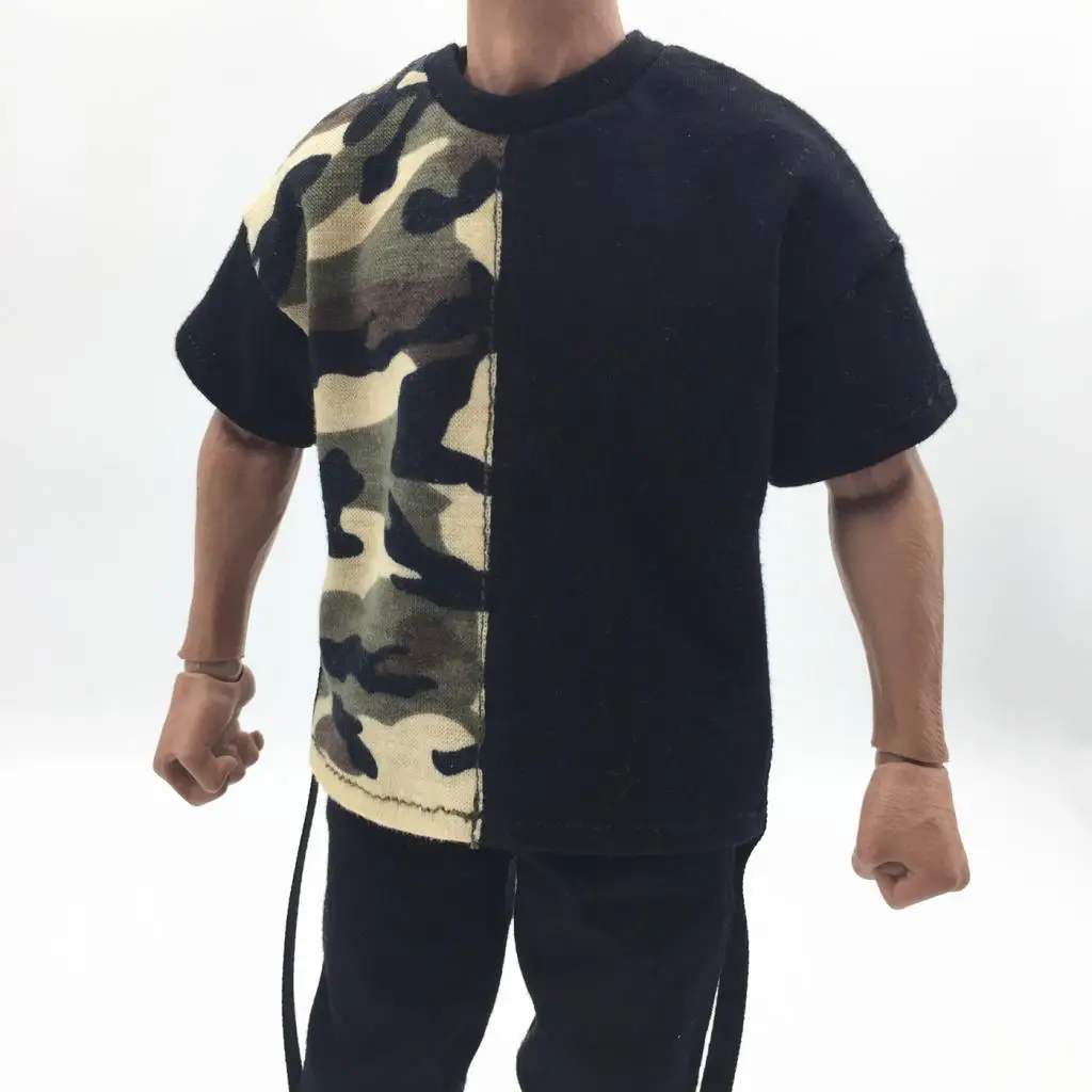 

1:6 Hot Male Camouflage T-shirt Clothing for 12'' Male