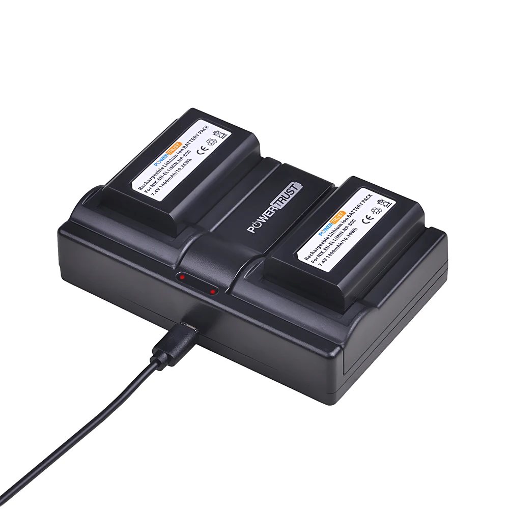 

EN-EL1 ENEL1 Battery 1400mAh and Fast Dual Charger for Nikon EN EL1 CoolPix 4300 5400 8700 500 775 880 885 990 995 Bateria