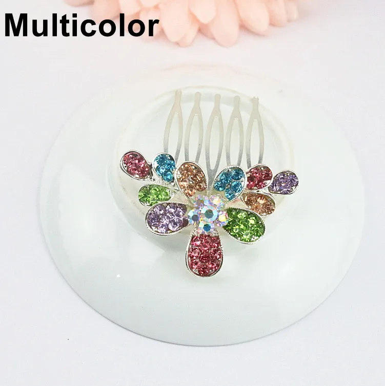 

Korean Version of The Hair Accessories Diamond Plate Rhinestone Comb Edge