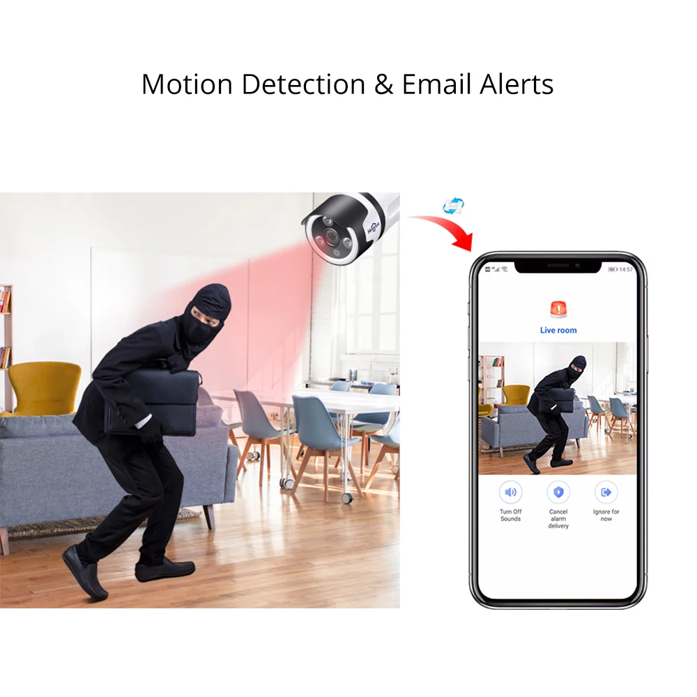Hiseeu Открытый Wi Fi IP Камера 1080P открытый Водонепроницаемый 2.0MP Беспроводной