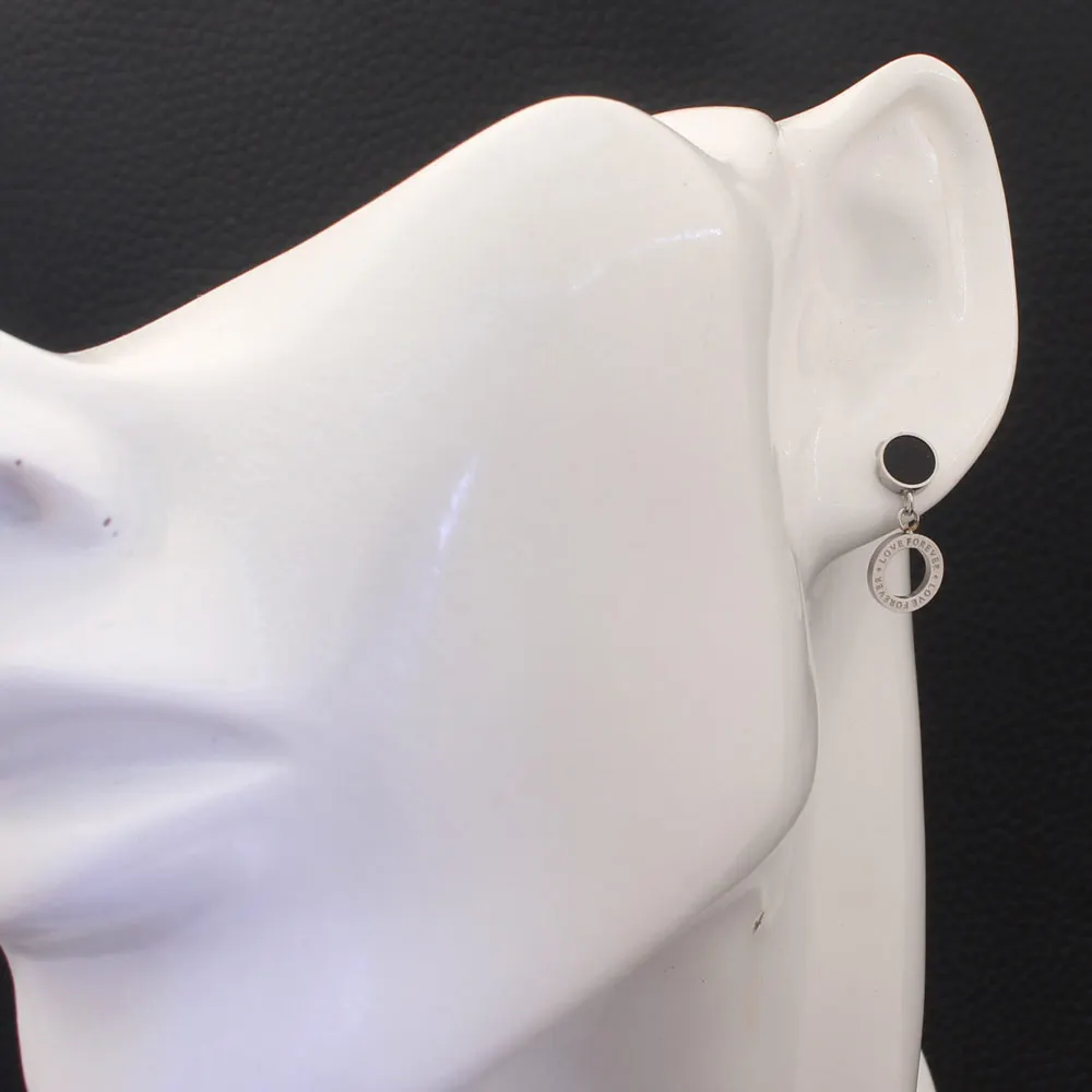 Женские круглые серьги капельки EKCZZAJBA ювелирное изделие серебристого цвета из