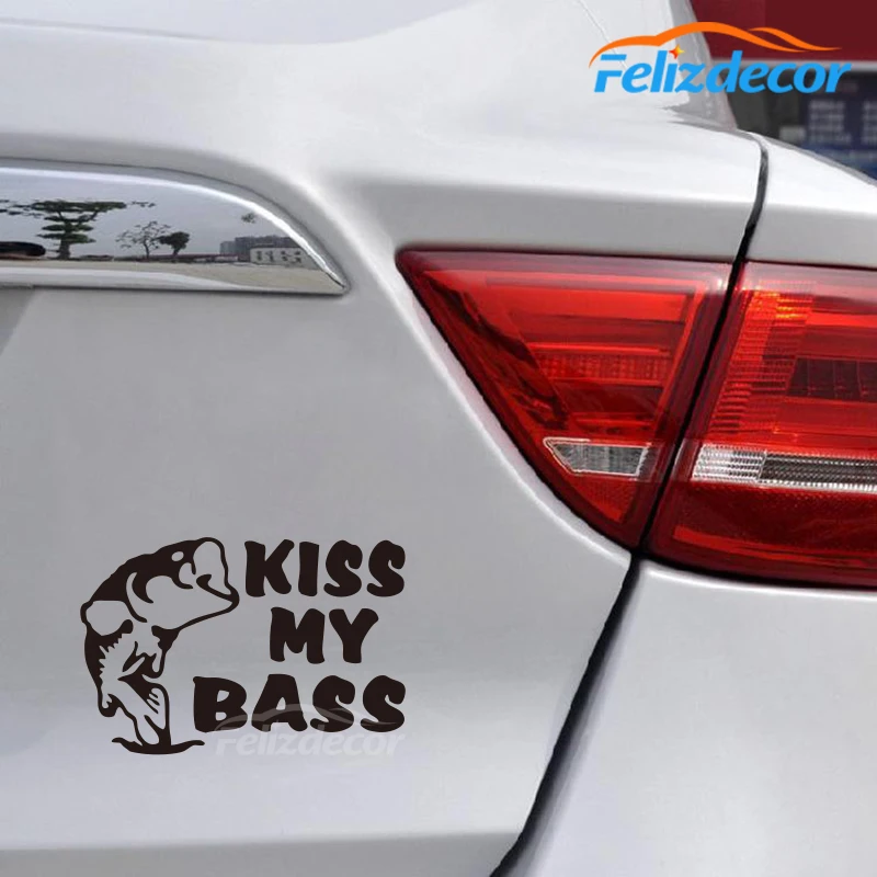 Милый рыбы с открытым наклейка в форме губ поцелуй меня бас автомобиль для кузова