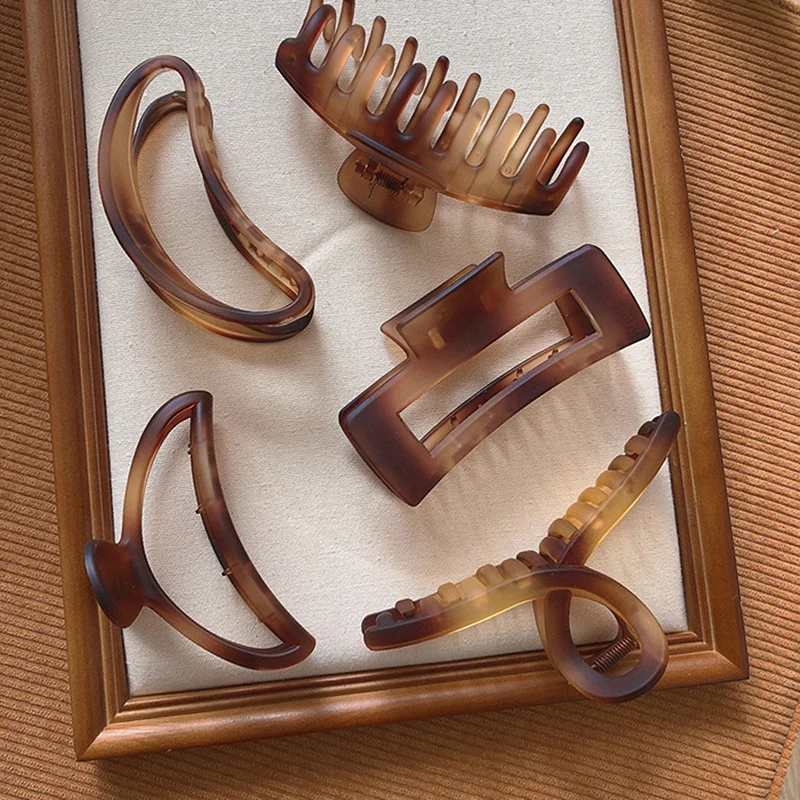 

Заколка-краб женская с большими крапанами, Модный зажим для волос для девушек, аксессуары для волос, подарок, 1 шт.