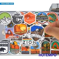 50pcs outdoor adventure travel natural park logo stickers for kids toys phone laptop guitar luggage skateboard bike car sticker