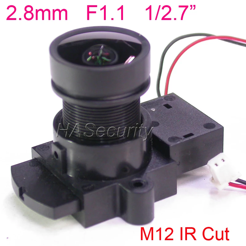 F1.1 звездами 2 8 мм 3.0MP 1/2.7 &quotобъектив + M12 IRcut для датчик изображения IMX327 IMX307 IMX290 IMX291