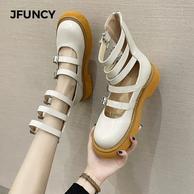 

JFUNCY Mary Jane Boots Woman Shoe Women's Summer Spring Female Fashion Lolita Shoes Thick Platform High Top Women Boot