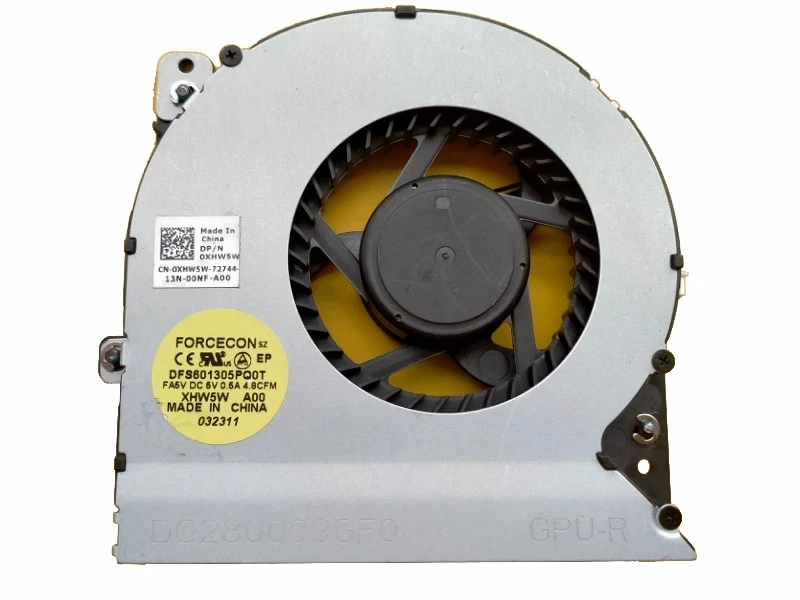 Оригинальный кулер для ЦП и ГП DELL Alienware M18X R2 охлаждающий вентилятор DFS601305PQOT FA5V 0XHW5W