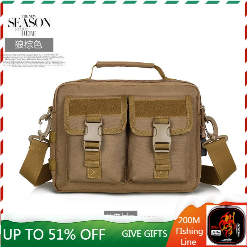 

Outdoor Military Fan One-shoulder Portable Bag Fishing Hiking Tactical Sports Bag Canvas Backpack Mens Bookbag Fishing Bags