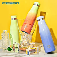 feijian thermochromic water bottle 1810 stainless steel vacuum flask sport bottle thermos cup mug keep cold hot bpa free