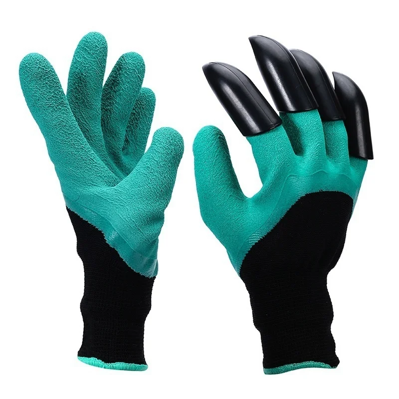 

Garden Gloves With Claws ABS Plastic Garden Rubber Gloves Gardening Digging Planting Durable Waterproof Work Glove Outdoor 1/2p
