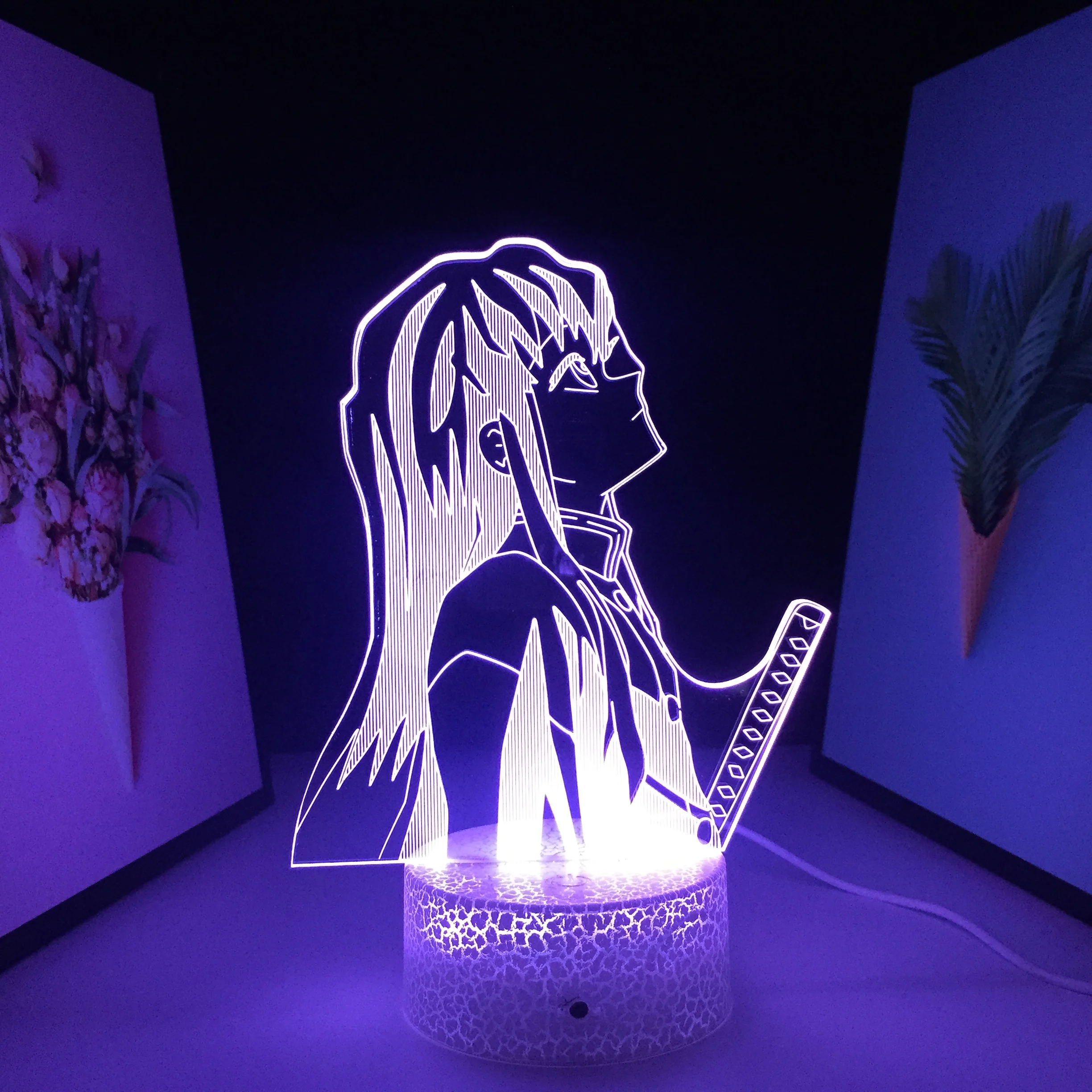 

Анимационные периферийсветодиодный 3D светодиодные лампы, украшения в виде красивой девушки, акриловая панель, белая, потрескавшееся основ...