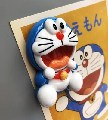 3D стерео коробка синяя улыбка кошка магнит на холодильник фото наклейка бумага