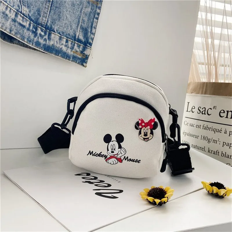 

Disney cartoon Mickey mouse canvas small bag girl new ins Japanese diagonal wild student shoulder mobile phone bag