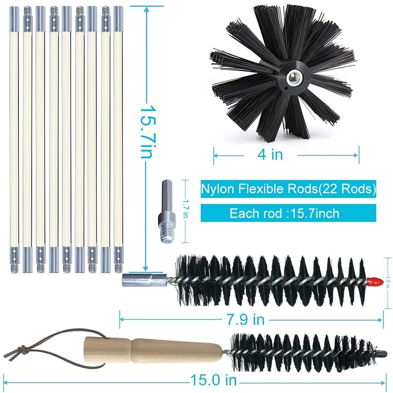Вентилятор вытяжной/сушилка трубы/дымоход Набор щеток для чистки/удалитель пуха