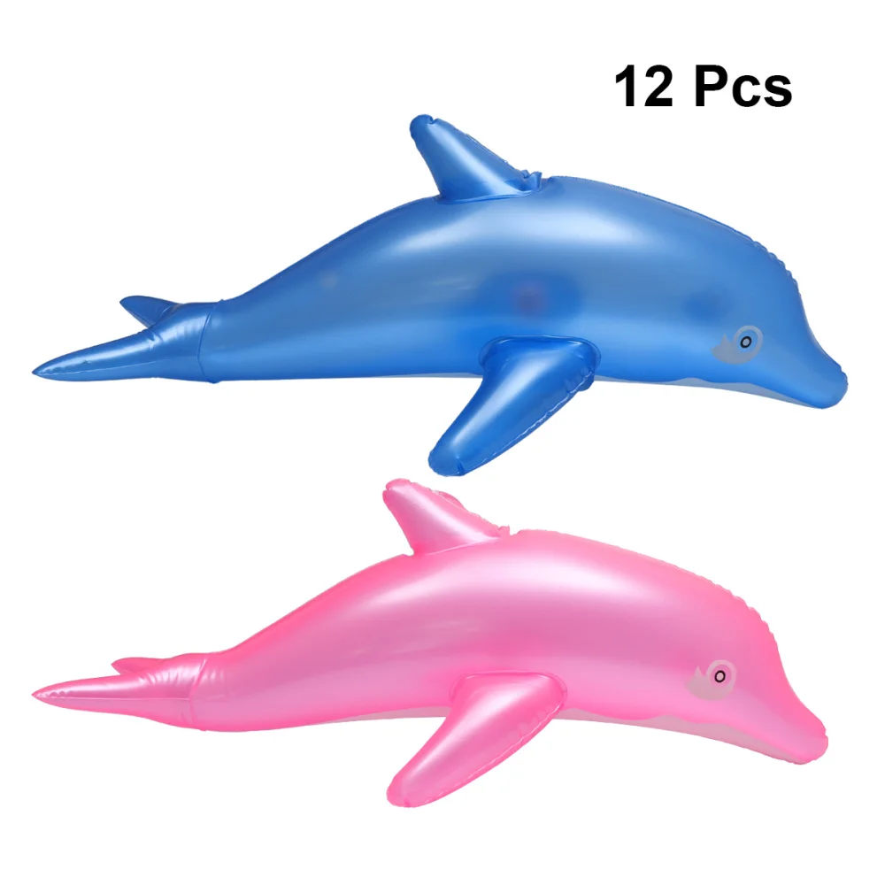 

12pcs Inflatable Dolphin Blow Bath Time Swimming Pool Beach Party Favor Gift