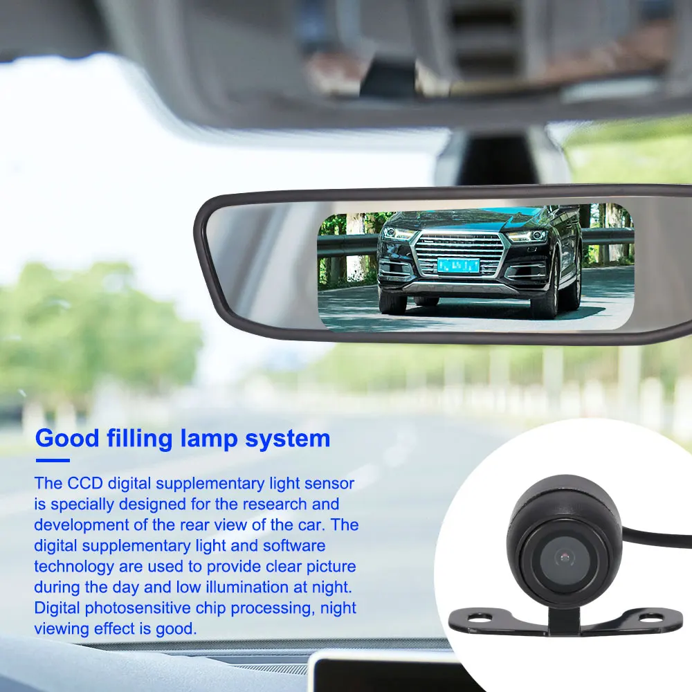 170 Degree Car Camera Durable Clear Scale Design Easy Installation Wide Angle Reverse Waterproof Good Filling Lamp System | Автомобили и