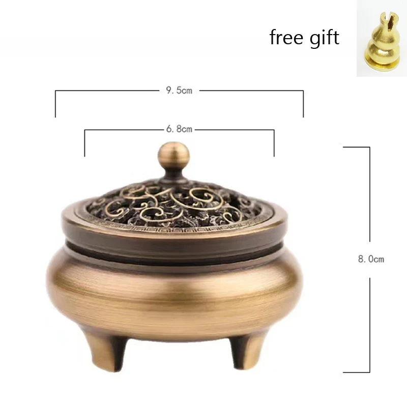 Y 4 часа медный сплав катушка благовония горелка дракон феникс дизайн домашний