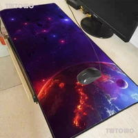 space anime mouse pad gamer large locking edge soft durable gaming mouse pads non slip rubber table mat lxlxxl