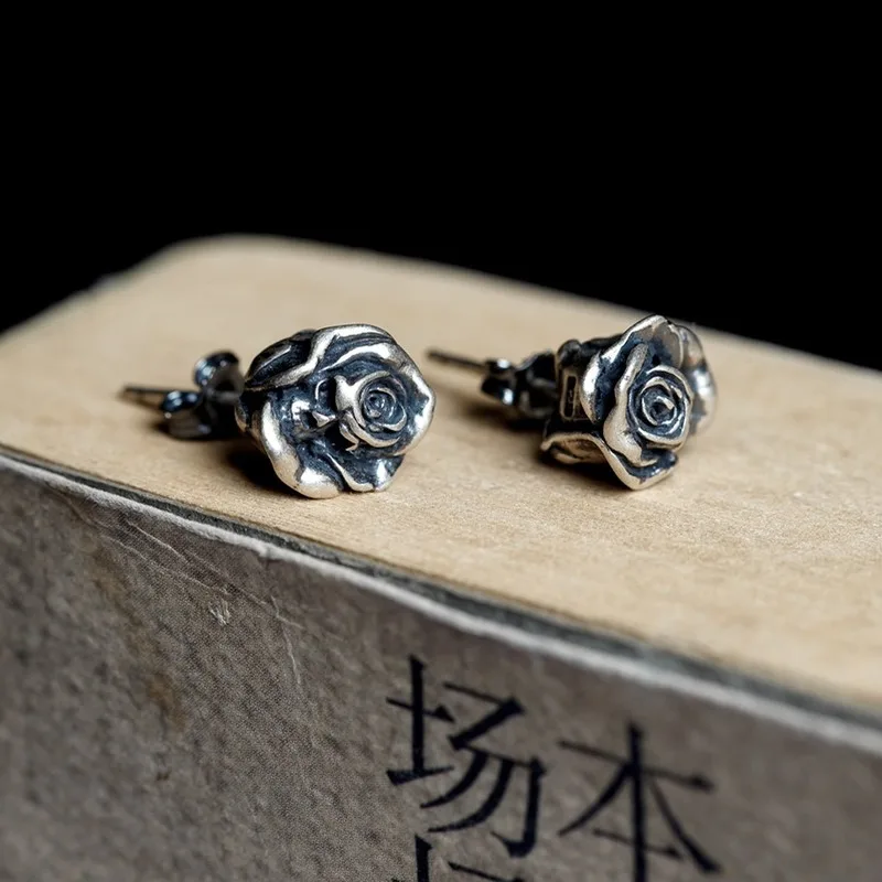 Забавные серьги в стиле ретро готическом из стерлингового серебра 925 пробы с