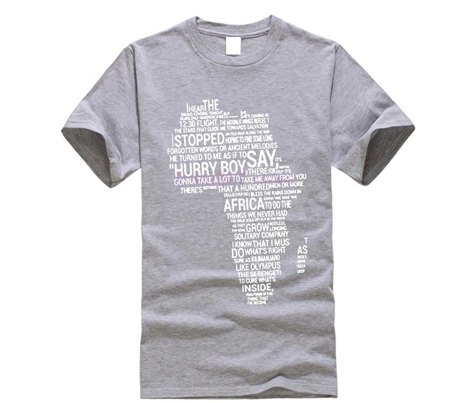 Тото Африке текст благословляю дожди Вниз футболка Черная Хлопковая мужская