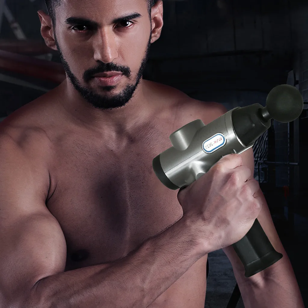 Muscle Massage Gun Percussion 8 Tips Vibration Body Relaxer Therapys Massager Recovery With Noise Reduction Technology |