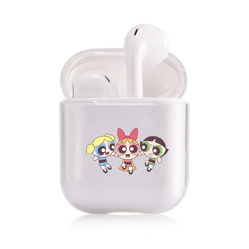 Чехлы для наушников для Apple Airpods 1/2, силиконовый защитный чехол, аксессуары, милый цветок, Powerpuff, полицейский шлем для девочек - Цвет: I301717