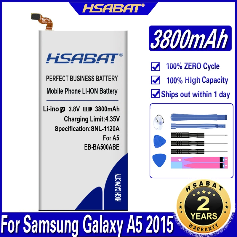 HSABAT 3800mAh EB BA500ABE аккумулятор для Samsung Galaxy A5 2015 SM A500 A5000 A5009 A500F A500H A500K A500FU|battery for