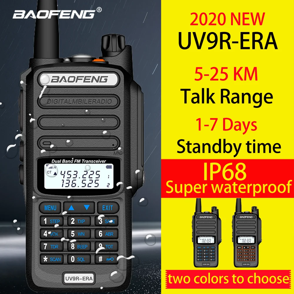 Baofeng IP68 Водонепроницаемая рация дальность действия 25 км baofeng uv 9r ERA plus cb ham Радио hf