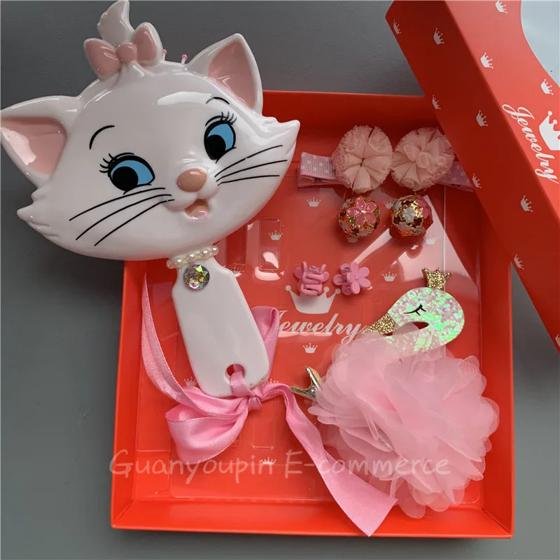 

Disney Princess Girls Cushion Comb Ice Snow Princess Comb Hair Accessories Gift Box Children's New Year Gifts