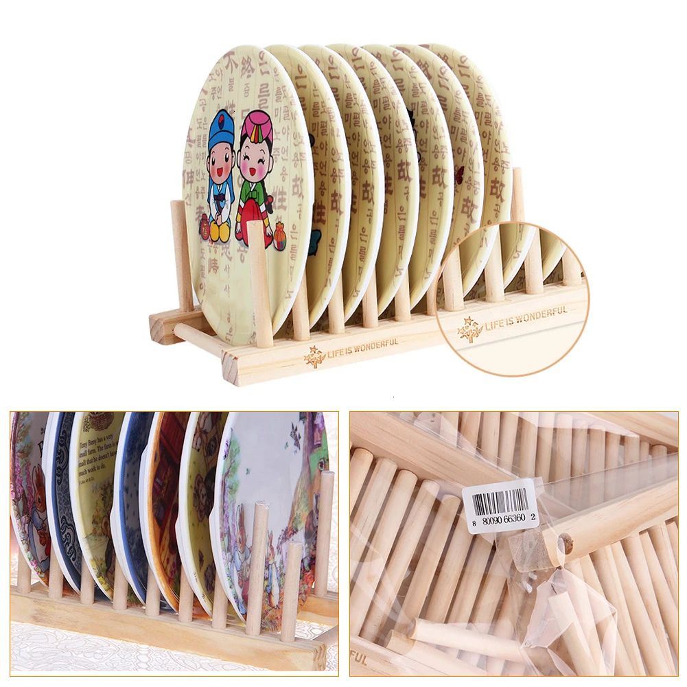 Деревянный поднос для посуды шкаф-органайзер кухни полки столовые приборы