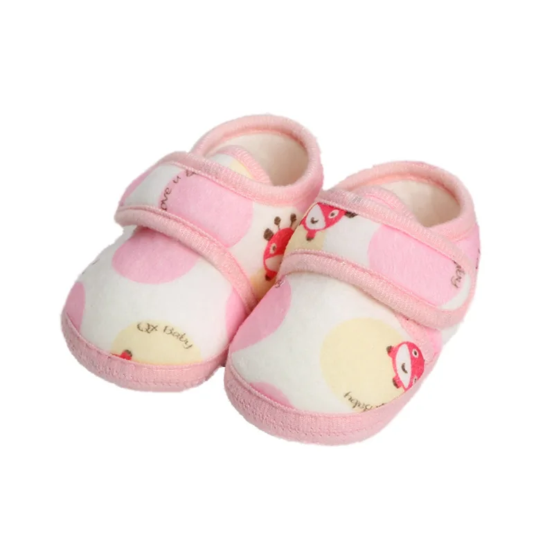 Обувь для новорожденных нескользящая Мягкая подошва на липучке обувь начинающих
