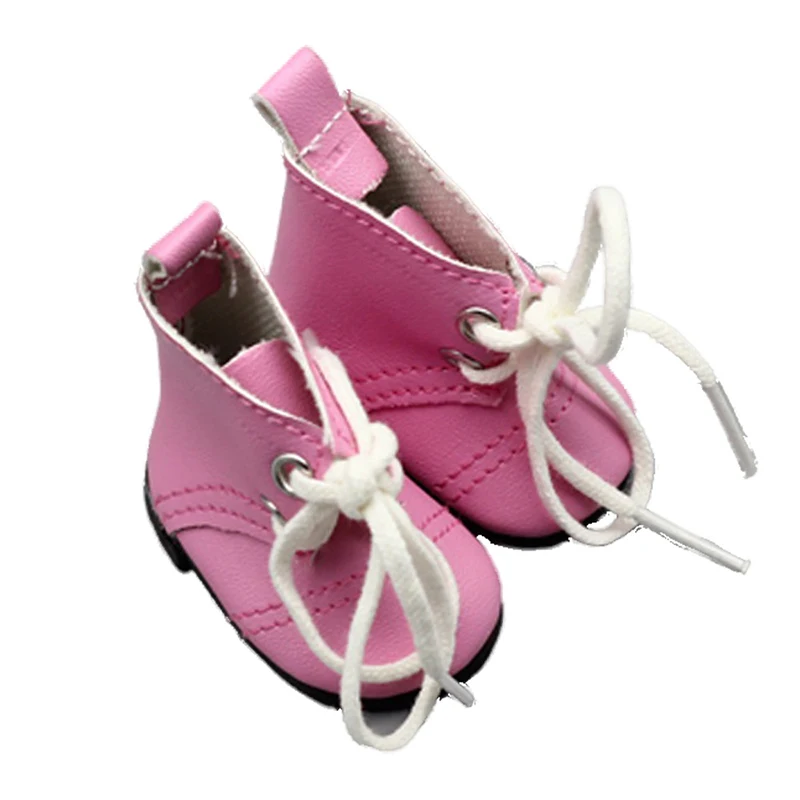 pink doll boots 5 см парусиновая обувь для 1/6 BJD кукла модная мини обувь для куклы для России DIY кукла ручной работы аксессуары - Цвет: pink doll boots
