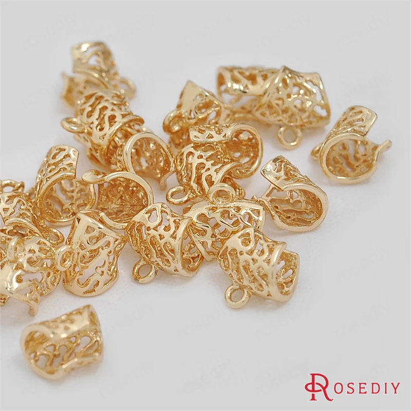 6 шт. латунные подвески для ожерелья 24 к цвета шампанского | Украшения и