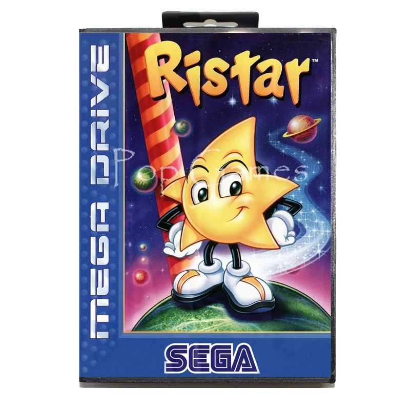 Ristar with Box for 16 bit Sega MD Game Card Mega Drive Genesis Video Console | Электроника