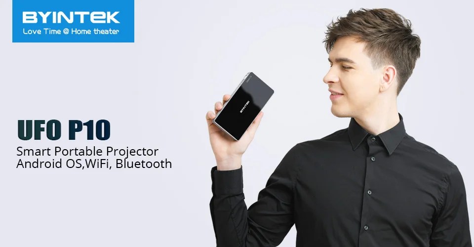 BYINTEK UFO P10 Портативный Умный домашний кинотеатр Android 7.1.2 OS Wifi мини HD светодиодный dlp проектор для Full 1080P MAX 4K для Iphone 11