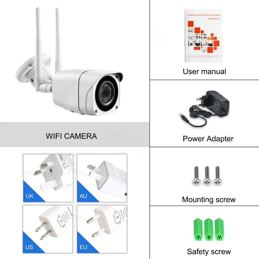 Wonsdar 5 Мп 1080P HD 4G камера беспроводная наружная GSM SIM карта Двусторонняя аудиосвязь