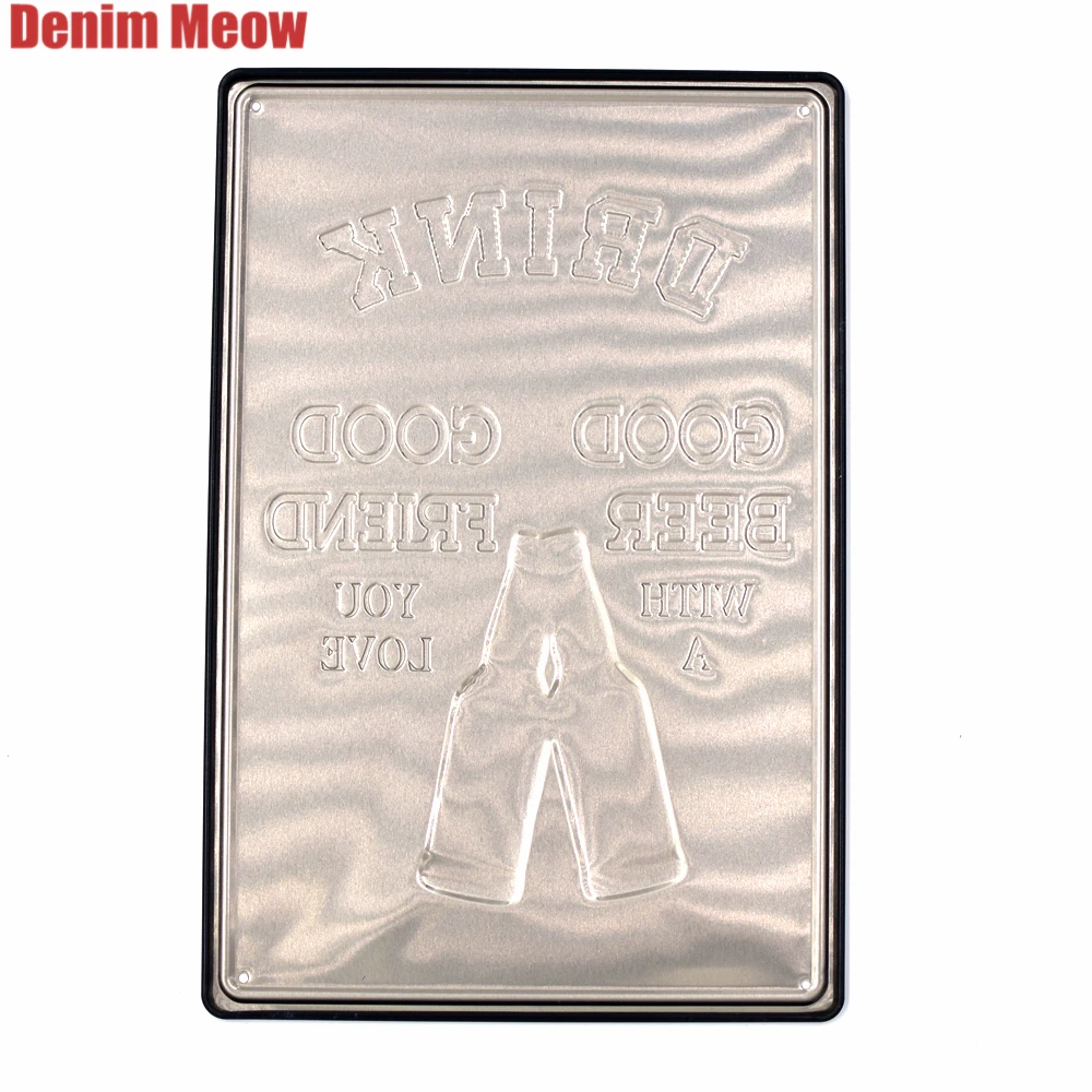 Пивное меню винтажные тисненые металлические s Бар Паб казино вечеринки