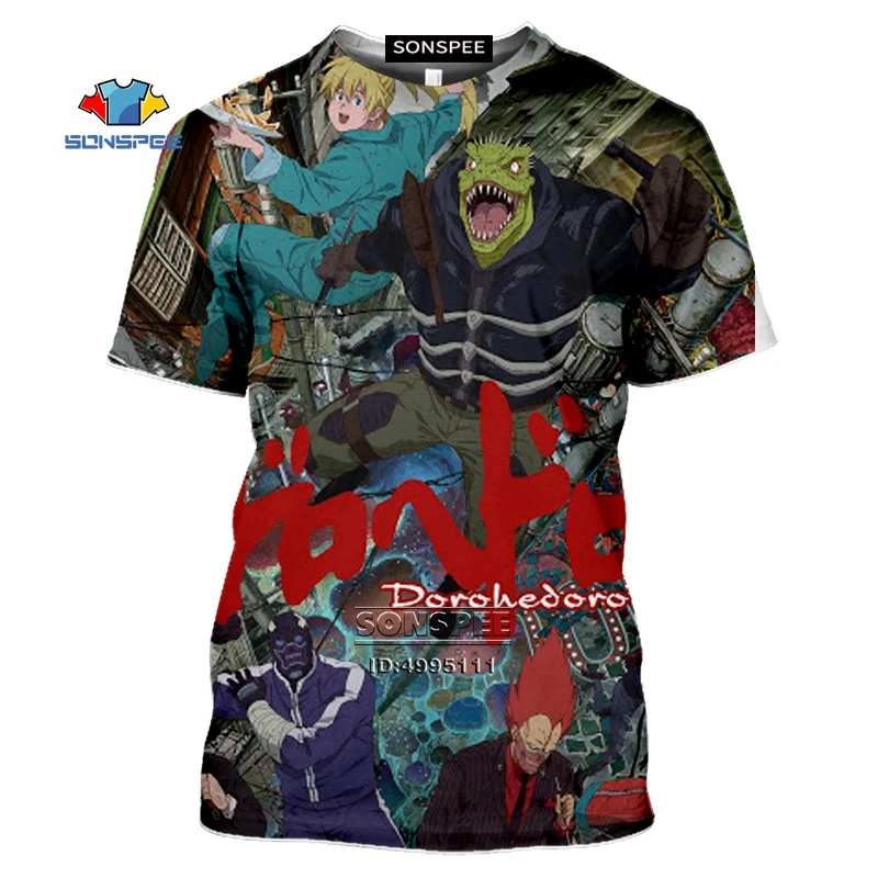 

Dorohedoro Men's T-shirt 3D print Fantastic Manga Comics Tshirt Summer Harajuku Shirt Casual Kaiman Q hayashida Tops Oversized