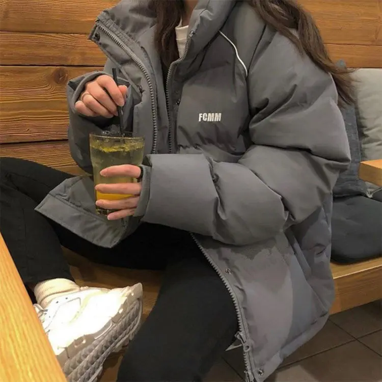 

Down cotton padded jacket female 2021 new Korean loose cotton padded jacket thickened cotton padded jacket couple jacket fashion