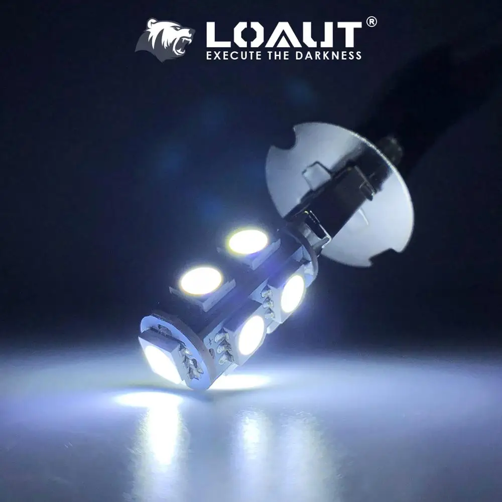 H3 светодиодная лампа супер яркие 5050 9 SMD белые 6000k Противотуманные фары для