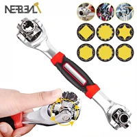 48 in 1 tiger wrench hand tools socket works with spline bolts 360 degree 6 point universial furniture car repair spanner