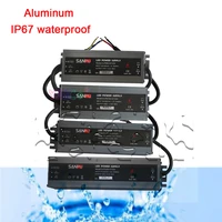 waterproof ip67 ultra thin led power supply 45w60w100w120w150w200w300w ac110v 220v to dc12vdc24v transformer led driver