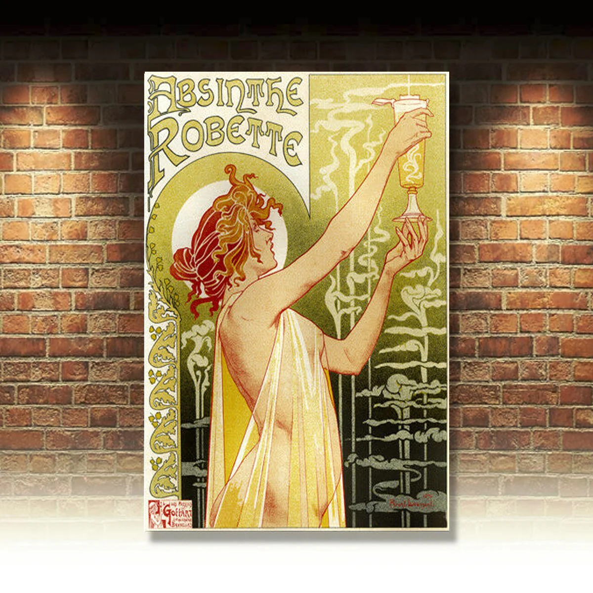 

Absinthe Robette Old French Cocktail Drink Pub Bar Kitchen Large Metal Tin Sign